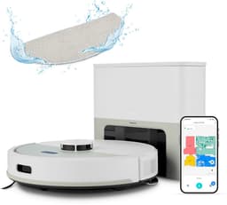 MEDION Robotstofzuiger met afzuigstation en dweilfunctie X22 SW+ (lasernavigatie, 5.000 Pa, 2-in-1, nauwkeurige mapping, no-go zones, meerdere etages, MD 100021) grijs — thumbnail 1