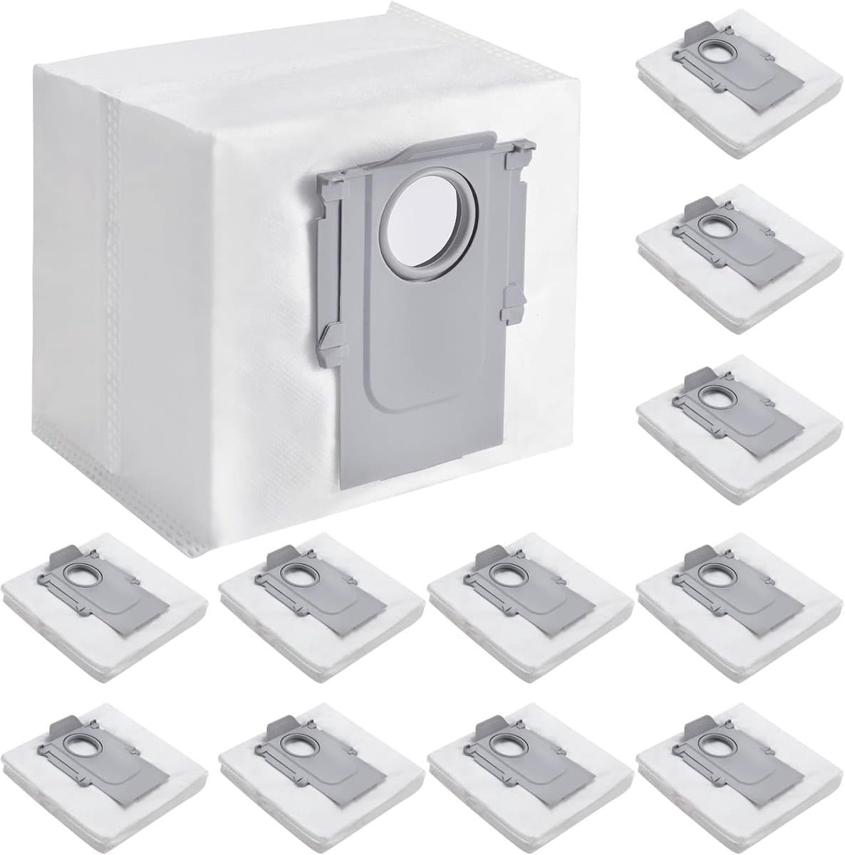12 stuks Stofzuigerzakken geschikt voor Roborock Q5+, Q7+, Q7 Max+, S7, S8, S8+, S8 Pro Ultra, G10 Pro, G10s, G10s Pure, G20 - Stofzuigerzakken - 155mm*130mm — afbeelding 1