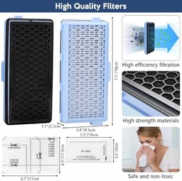 3 sets vervangingsfilters geschikt voor Miele stofzuiger Compact C1 & C2 - Complete C2 & C3 - S8340 - 3 HEPA-filters - 3 motorbeschermingsfilters - Vervangbaar - Stofzuiger onderdelen - afvoerluchtfilters - geschikt voor S4000, S5000, S6000 — thumbnail 2