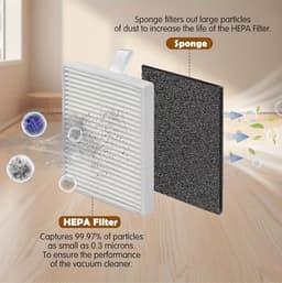 Set van 9 accessoires voor Eufy L60 / L60 SES / L50 / L50 SES robotstofzuiger, inclusief 4 zijborstels, 4 filters en 1 rolborstel — thumbnail 4