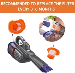 Stofzuigerfilters - 4 stuks - Stof Filter - Filteraccessoires - Fijnstoffilters geschikt voor Black & Decker BHHV520BT BHHV520BFP BHHV320B BHHV320J BHHV520BF BHHV520JF - Vervangingsfilter - Vervangend Filter - Filterscherm - Wasbaar — thumbnail 2