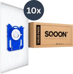 SQOON® Stofzuigerzakken - 10 Stuks - Geschikt voor AEG, Philips, Electrolux, Standaard BAG - Passend in o.a. AEG VX4, VX6, VX8, 6000 serie, GR201 of Philips Active, PowerPro, PerformerPro, PH99, FC8021/03, FC8021/05 — thumbnail 1