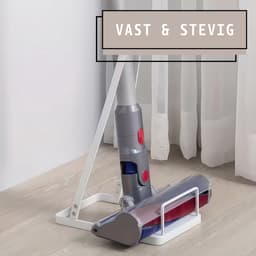 Universele Stofzuiger Standaard – Zwart Staal – Voor Steelstofzuiger & Kruimeldief – Vrijstaand Docking Station – Ruimtebesparende Stofzuigerhouder / Staander - Zonder Boren — thumbnail 5