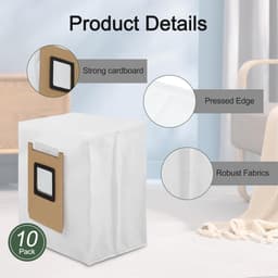 10 stuks-Stofzuigerzakken voor Eufy Omni E20/E25/E28 robot-grote capaciteit-stofzak-vliesstofzak voor schone vloeren-eenvoudige installatie. — thumbnail 4