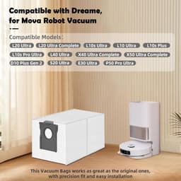 12 stuks stofzakken reserveonderdelen voor Dreame X40/X50 Ultra Complete-D20 Pro Plus-L50/L40s Pro Ultra- X40/X50 Master-L10s Pro Gen 2-L10s/L20/L40/L50/Aqua10 Ultra, Mova E30/V50/P50-L20/X30/ Ultra Complete L10s/L10/L10s Pro/L40/L50/E30 Ultra — thumbnail 2