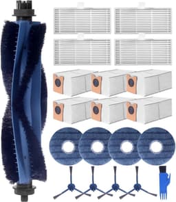20-delige Accessoireset Geschikt voor Eufy Omni C20 - Reserveonderdelen Set - Accessoires-eufy-omni-c20-reserveonderdelen-set -1 Hoofdborstel - 4 Filters - 4 Zijborstels - 4 Dweildoeken - 6 Stofzakken - Zwart-Blauw — thumbnail 1