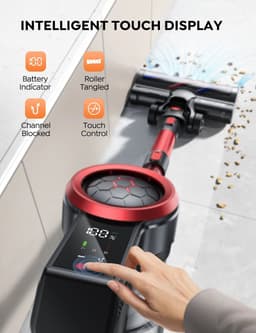 Steelstofzuiger - Vacuum Cleaner - Draadloze Stofzuiger- Kruimeldief Snoerloos - 500W - 50KPa - Handstofzuiger - 1.5L Stofreservoir - Verwijderbare Batterij - Ideaal voor Huisdieren en Thuisgebruik — thumbnail 4