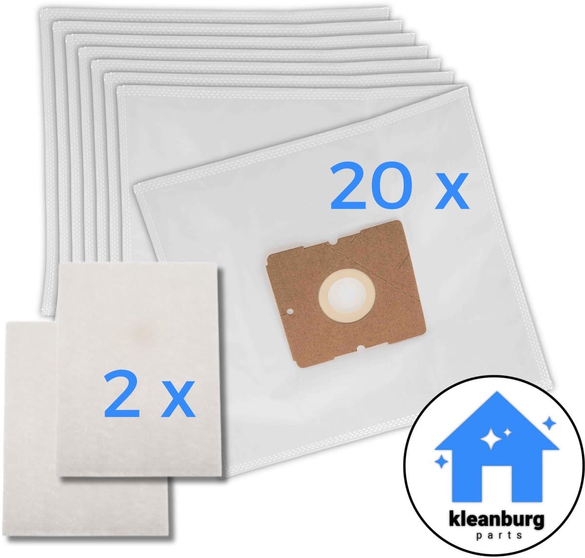 Kleanburg® - Geschikt voor Inventum - Tomado - Princess - PH95 - Stofzuigerzakken - 20 stuks — afbeelding 1