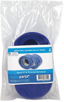 Multaparts® HEPA Filter cassette (set van 2 stuks) geschikt voor Dyson V7 / V8 series | Hoge luchtfiltratie voor schone lucht | Meet op voor je besteld | Vervanger voor Dyson 967478-01 — thumbnail 5