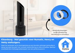Kleanburg® - Geschikt voor Numatic, Henry en Hetty - Mof - Handgreep - Tussenstuk - 1 stuk — thumbnail 2