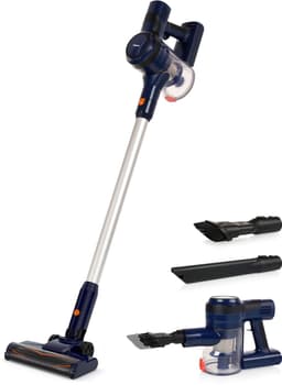Tristar Steelstofzuiger SZ-2360 - Draadloze Stofzuiger - 2-in-1 - Kruimeldief - DC-motor, HEPA-filter en LED verlichting - 40 minuten - Inclusief opzetstukken - Blauw — thumbnail 1