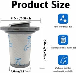 Filter - geschikt voor Rowenta X-Force Flex 8.60 RH96xxx-modellen - filter geschikt voor Rowenta ZR009006 - geschikt voor Rowenta X-Force Flex 8.60 - RH9611 RH9637 RH9638 RH9639 RH9677 RH9678 RH9679 RH9680 RH9690 RH9695 — thumbnail 5