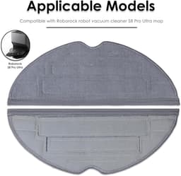 (7 stuks) Dual Sonic-mopdoek Geschikt voor Roborock S8 Pro Ultra robotstofzuiger, dubbele VibraRise-moppads 2 trillingsgebieden, vervangende microvezel VibraRise 2.0-doekjes, wasbaar, herbruikbaar — thumbnail 5