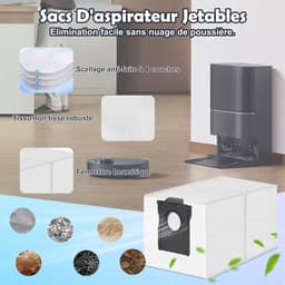 Stofzuigeraccessoireset - geschikt voor Dreame X40/X40 pro/S30 pro Ultra, X40 Ultra/L40 Ultra/X40 Master robotstofzuigers - 1 hoofdborstel, 2 filters, 2 zijborstels, 4 dweilen, 6 stofzakken — thumbnail 2