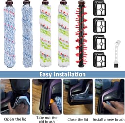 Geschikt voor 1785A 2306A CROSS WAVE borstelrol & 1866 filtervervanging voor Bissell Crosswave 1785R 1785 2306 2551 stofzuiger — thumbnail 3