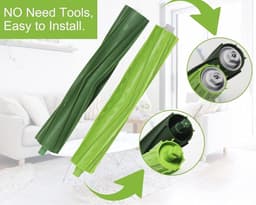 Geschikt voor 2 Set vervangende rubberen rolborstels compatibel met iRobot Roomba e i en j-serie i3 i3+ i6+ i7 i7+ i8+ Plus E5 E6 E7 j7 (7150) j7+ (7550) stofzuigeraccessoires — thumbnail 2