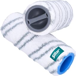 Sillar, 2 x rollers, geschikt voor elektrische mop Karcher FC7, FC3, FC5, van microvezel, vervangende rollen voor Karcher 2.055-007.0, 2.055-006.0, herbruikbaar — thumbnail 2