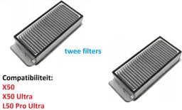 2 x HEPA-LUCHTFILTER - WASBAAR - compatibel met Dreame X50 / Ultra - Dreame L50 Pro / Ultra - Mova V50 Ultra - twee filters — thumbnail 1