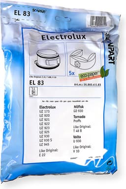 Scanpart stofzuigerzakken 5 stuks - Geschikt voor Electrolux - E22 E22N ES100 - Alternatief — thumbnail 1