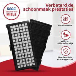 DEGG® - Hepa Filter - Vervangt SF-HA 30 - Geschikt voor Miele - Hepa Airclean Filter - COMBIDEAL - 2 STUK(S) — thumbnail 5