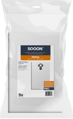 SQOON® Stofzuigerzakken PRO Geschikt voor Nilfisk Attix 33 / 44, VHS 40 / 42 & Makita VC4210 - 5 Stuks — thumbnail 2