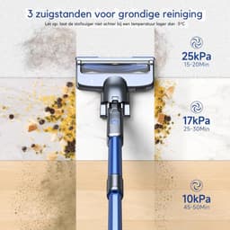 Draadloze Stofzuiger - 220W - 50 min Gebruik - Blauwe Afwerking - Voor Huisdieren & Tapijt - Krachtige Zuigkracht - Stil & Lichtgewicht - Duurzaam & Efficiënt - LED Display - Handzaam & Praktisch — thumbnail 2