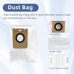 PolkaHome® 22-delige vervangingsset geschikt voor Dreame D10 Plus, D10s Plus, Z10 Pro, L10 Plus – 1 hoofdborstel, 7 zijborstels, 4 HEPA-filters, 4 schoonmaakdoeken, 4 stofzakken, 1 schoonmaakhulpmiddel – robotstofzuiger accessoires & onderdelen — thumbnail 3