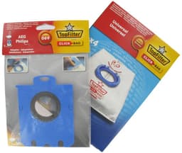 Doos met 4 universele stofzuigerzakken Top Filter met Click Bag Adapter voor AEG Philips stofzuigers 069 — thumbnail 3