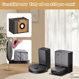 8 Stuks premium stozuigerzakken geschik voor Eufy Clean X8 Pro/X10 Pro Omni robotstofzuiger, stofzak, accessoireset, reserveonderdelen, grote capaciteit — thumbnail 3