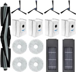 15 stuks vervangende accessoires set geschikt voor Ecovacs Deebot X2 / X2 Omni / X2 Pro / DEX86 stofzuiger reserveonderdelen, 1 hoofdborstel, 4 zijborstels, 2 hepa-filters, 4 stofzakken, 4 dweildoeken — thumbnail 1