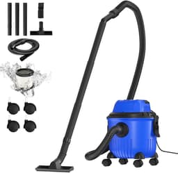 Nat en Droogzuiger - Water Stofzuiger - Waterzuiger - Waterstofzuiger - 30 KPa - 1800 Watt - Water reservoir 15 liter - Blauw - 4 Zwenkwielen — thumbnail 1