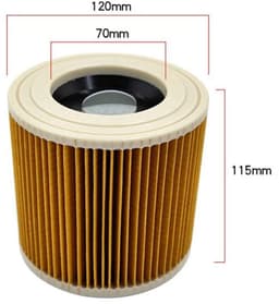 2 stuks filters - Voor Kärcher MV1 , MV2 , MV3, WD2 , WD3 , WD 2.250 , WD3200 ,WD 3300 , A2004 , A2204 , A2054 , A2656 - Vervanging van het filter van de stofzuiger - 12*12*11,3 cm — thumbnail 3