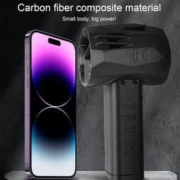 Draagbare Turbo Ventilator - Krachtige Blazer - Stof Verwijderen - Variabele Windsnelheid - 1500g Stuwkracht - Zwart — thumbnail 3