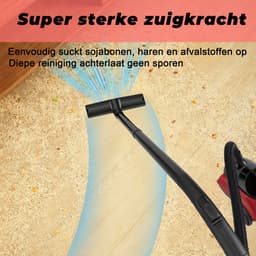 Stofzuiger zonder stofzak, lichtgewicht stofzuiger voor tapijt en harde vloeren, rood, Whirlwind — thumbnail 2