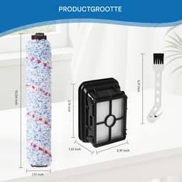 GELLDG Stofzuigeronderdelen - 7 Stuks - Huishoudelijke apparaten Accessoires - 3 Bodenbürste + 3 Filter + 1 Reinigungsbürste - Geschikt voor Bissell CrossWave 3-in-1 Stofzuiger - Geschikt voor Bissell 17132 2582N 2225N 1785 Serie — thumbnail 2
