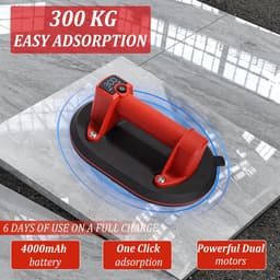 Elektrische Tegelzuiger met Accu en Krachtige Zuigkracht tot 300 kg voor Tegels en Glas — thumbnail 2