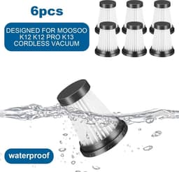 Zes HEPA-filters Geschikt voor de MOOSOO K12, K12 Pro, K13 draadloze stofzuigers en de Genius Invictus One 1.0 X7, 2.0 stofzuigers. — thumbnail 3