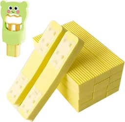 Bureaumop - Mini dweil - Snel opruimen - Aanraakloos knijpen - Compact formaat - Geel — thumbnail 5