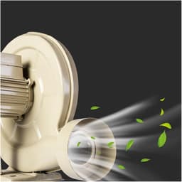 Opblaasbare Ventilator - Stofverwijderaar - Luchtcirculatie Werkplaats - Metaalijzeren Behuizing - 21 m/u - Beige — thumbnail 2