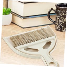 Mini Reinigingsset - Bezem Stoffer - Bureau Schoonmaken - Compact Ontwerp - 20 cm Lengte - Wit — thumbnail 3