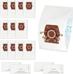 14 stuks - Erbij betrekken12 stofzakken - 2 sets filterkatoen - compatibel met Miele Hoover Pure CO-stofzuigerzakken voor Guard M1 S8380 Flex Parquet Silence Performance Cat & Dog-serie — thumbnail 1