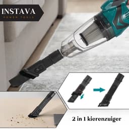 Instava Kruimeldief met LED Licht – Geschikt voor Makita LXT 18V Accu – Draadloze Handstofzuiger – 10kPa Zuigkracht – 750ML – Zonder Accu – Kruimeldief voor Auto & Huis — thumbnail 4