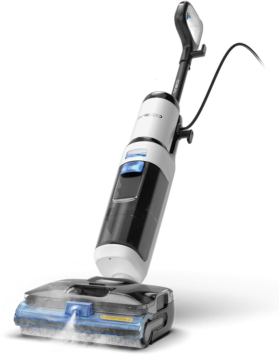 Tineco FLOOR ONE S6 Stretch Steam Plus - Nat en droog stofzuiger en dweil - 160°C BoostStoom technologie - Anti-Tangle Design - FlashDry zelfschoonmaak routine - Bedrade Steam Cleaner voor opgedroogde vlekken — afbeelding 1