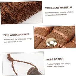 Mini Bezems - Bureau Veger - Kleine Oppervlakken Reinigen - Natuurlijk Materiaal - Niet Gespecificeerd - Bruin — thumbnail 3