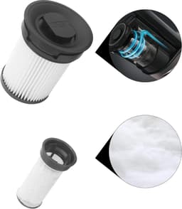 5 stuks - inclusief 4 Filter en 1 kwast - voor Miele Triflex HX1 HX-FSF - wasbare filters met borstel - Vervangingsonderdelen voor stofzuigers — thumbnail 5