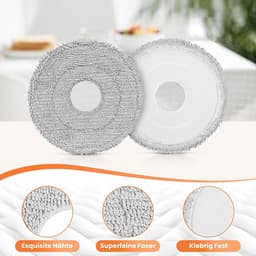 10 stuks wisdoeken geschikt voor Dreame L10s Ultra Gen 2/Gen 3 - L40/L50 Ultra AE - L10s Pro Ultra - X30/X40/X50/L40 Ultra - Mova E30/E40/P50/V50 Ultra stofzuigerrobot - wasbare microvezel-dweilpads, vervangende — thumbnail 4