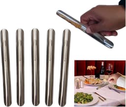 Tafelkruimel Roestvrijstaal - Kruimelveger Restaurant - Tafel Snel Schoonmaken - Duurzaam Metaal - 5 Stuks - Zilver — thumbnail 3