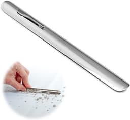 Kruimelverwijderaar Tafel - Tafelbezem Kruimelborstel - Snel Tafels Schoonmaken - Gebogen RVS Rand - Compact Ontwerp — thumbnail 1