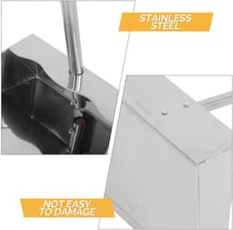 Roestvrijstalen Stofblik - Lange Steel - Stof Vangen - Ergonomisch Antislip Handvat - 75 cm - Metaal — thumbnail 5