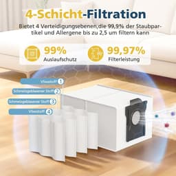 10 stuks stofzakken voor Dreame X40/X50/L40S/L10/X20/X30/L50/Aqua10 Ultra- voor Dreame l40s pro ultra/L10s Ultra Gen 2/Gen 3, voor Mova P50/E30/Z60/P10/V50 robotstofzuiger — thumbnail 4